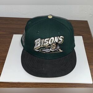 Usa Cap King x New Era Buffalo Bisons C Pack Green Black Gold Size 7 5/8 New